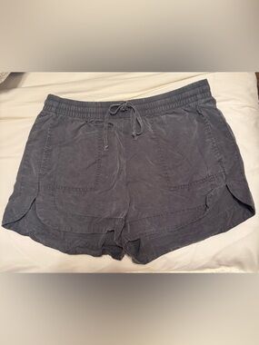 Women's Washed Charcoal Drawstring Shorts